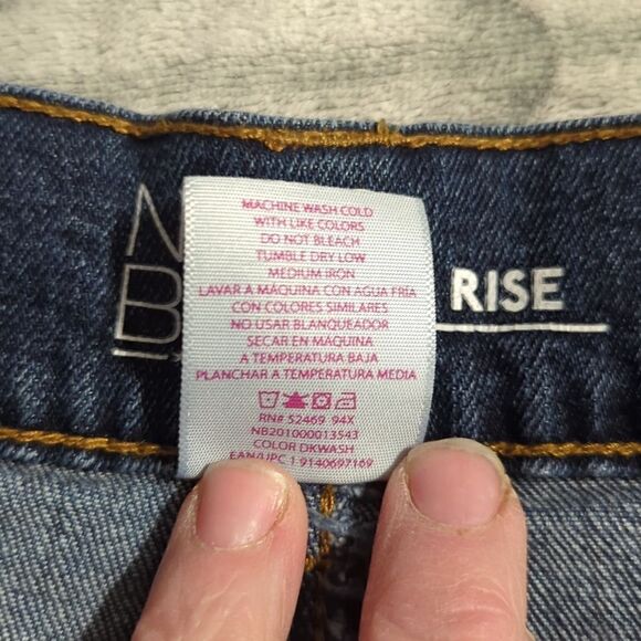 No Boundaries Jean Shorts Juniors Size 21 High Rise Blue Stretch Denim Cuffed - Picture 5 of 7